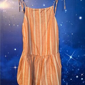 Levi's Orange and White Striped Romper